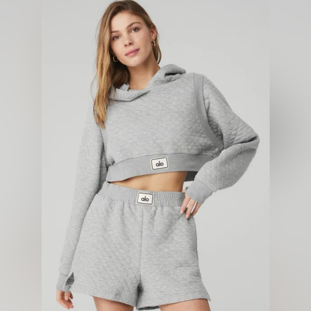 *Like New* Alo Gray Crop Top Sweater